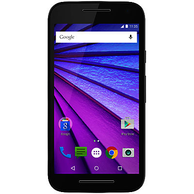 Motorola Moto G (3rd generation) Smartphone, Android, 5 , 4G LTE, SIM Free, 8GB Black